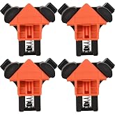 BZURTER Set of 4 Corner Clamps 90&deg; for Wood, 5-22 mm | Spring system for fast, stable tightening and easy to use in woodworki