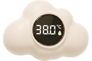 Badvattentermometer, digital baby badtermometer, 3-färgs temperaturvarning flytande molnform för nyfödda