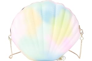 MEGAUK Damen Clutch Glitzer Muschel Abendtasche Glänzend Handtasche Strass Tasche mit Kette für Hochzeit Wedding Party