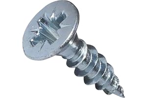 AERZETIX - Lot de 100 - Vis à Bois - Ø4x16mm - en Acier Zingué Métal - Tête Fraisée - à Empreinte Cruciforme Pozidriv - Couleur Argent - C44804