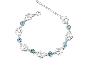Cosie Lily Regalo Festa Della Mamma Bracciale Donna, Argento 925 Bracciale Cuore Placcati Oro Rosa, Regali per Mamma Mogli Sorelle, per i Compleanni San Valentino Giorno di Natale