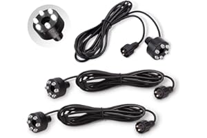 CLGarden 3 Stück LED Ring kalt Weiss für LED Springbrunnen Set kaltweiss Beleuchtung Ø 32mm