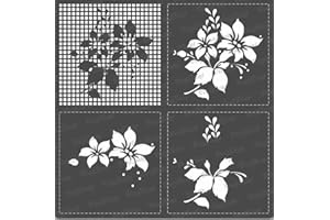 Craftreat Fusion Pochoir Fleur Flower Fusion Checks 6"x6"
