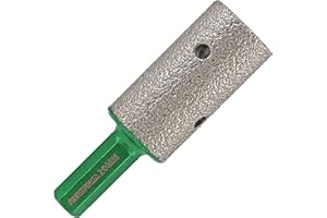 KURSTOL Punta per Trapano Diamantata - 20MM Fresa Diamantata Frese per Piastrelle+Adattatore Gambo Esagonale per Porcellana Granito Piastrella Marmo Taglio a Secco