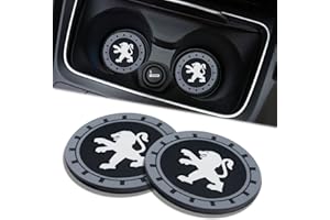 BIGROUP 2Pièces Porte-gobelet de Voiture pour Peugeot 107 207 407 408 206 306 307 308 406 806 3008, Porte-gobelet de Voiture en Caoutchouc antidérapant,sous-Verres de Voiture