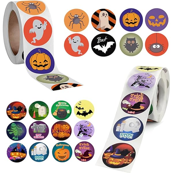 Halloween Kürbis Sticker - 35 Lustige Gesichtsaufkleber