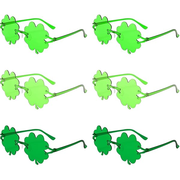 Lunettes En Forme De Trèfles Pour La Saint-Patrick - Jour De Fête
