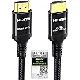 Etseinri 10K 8K HDMI 2.1 Cable 1M, Certified 48Gbps Ultra High Speed HDMI® Cable 4K 240Hz 165Hz 144Hz 120Hz 8K 60Hz 4:4:4 DTS:X eARC HDCP2.3 HDR10+ TV Monitor Projector Gaming PC PS5 X-box