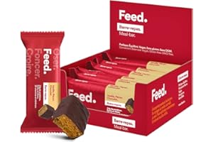 FEED. SMARTFOOD Barres-repas protéinées Feed. Vanille pécan | 23g protéines, 25 vitamines & minéraux, 360kcal/repas, made in France, vegan & sans gluten | 6x100g