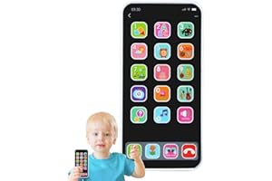 GENÉRICO Juguete para teléfono Celular para niños | Teléfono móvil con Pantalla táctil Luces y Sonido | Juguete Interactivo LED Que aprende el Juguete del teléfono, teléfono Celular para los niños de Las m