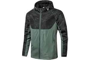 Harpily Homme Imperméable Coupe-vent avec Capuche Stormbreak Jackets Waterproof Shell Pluie Bouclier Blouson Adulte Veste Homme Coupe-Vent pour activité en plein air, pour homme