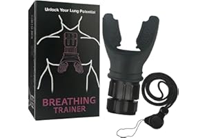 WOEAU Oxyfit Breathing Lung Trainer - Oxygen Flow Breathing Trainer Lung Exerciser Device Improve Lung Capacity Handheld Lung Expansion Training Tool for Respiratory Therapy (Black)