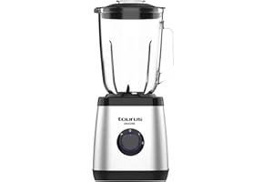 Taurus Amazing JB1502XC - Batidora de vaso 1500W, capacidad de 1.5L, cuchillas de 4 filos de acero inoxidable, 2 velocidades 