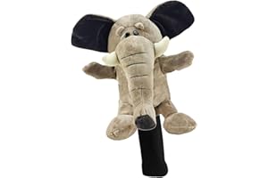 sharprepublic Felpa Golf Club Headcover Animal Wood Driver Head Cover Reemplazo Protector Manga Divertida para Accesorios de Bolsa de Golf Deportes Al Aire Libre - Elefante