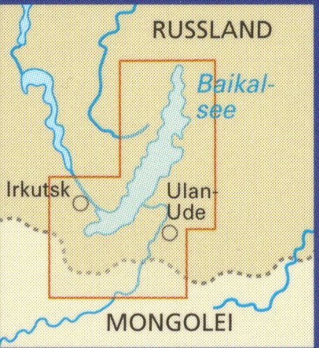 Lac Baïkal (Russie) 1:550,000 Carte Loisirs, imperméable à l'eau