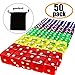 Produktbild NORTHERN BROTHERS 6-seitig Würfel Set - 5 Farbspiel Würfel mit Beuteln für Mathe Lernen, Casino, Spiele, Party Favor und Geschenke (50 Stück)