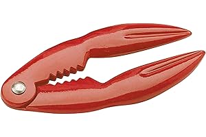 KitchenCraft Hummer-Knacker, Rot, Meeresfrüchte-Zange,14 cm x 7 cm