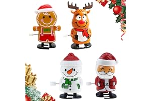 Generisch Aufziehspielzeug Weihnachten, 2025 Neu Figur Uhrwerk Spielzeug, Aufziehfigur Adventskalender Füllung Kinder Aufziehspielzeug Weihnacht Spielzeug Aufziehfigur für Geschenktütenfüller (4PC-C)