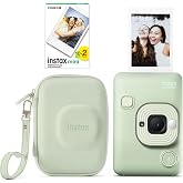 Instax Mini LiPlay Hybrid Fotoğraf Makinesi 20'li Film Liplay &Ccedil;antalı Set (Matcha Green)