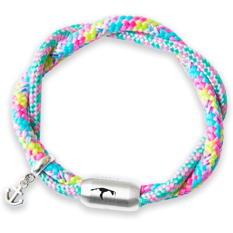 Paris Montana Buddha Om Armband – Segeltau Mit Anhänger, Magnetverschluss, Unisex, Handmade