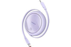 Baseus Kabel USB C, 100 W, PD, 5 A, QC 4.0, mini zwijany, kabel do szybkiego ładowania USB C do USB C, 4-stopniowa długość, do iPhona 15 Samsunga, iPada, łatwy do przechowywania, przenośny