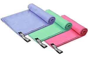 KONEKEL Toallas de microfibra, 3 toallas de fitness de secado rápido, pequeñas toallas deportivas para gimnasio, 40 x 80 cm, juego de toallas de viaje para fitness, deportes, yoga, senderismo, correr