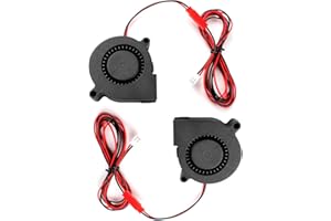 BCZAMD FYS 3D wentylator dmuchawy do drukarki bezszczotkowy wentylator chłodzący 5015 50x50x15mm 24 V DC wytłaczarka Hotend chłodnica z przedłużaczami 110 cm/43.3 cala do Mega S Vyper/Ender 3/Ender 3 Pro 2 szt.