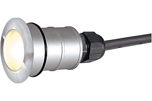 SLV Wpuszczana lampa podłogowa SLV POWER TRAIL-LITE 42 / spot LED na taras, reflektor outdoor, lampa wpuszczana do ogrodu, zewnętrzna lampa podłogowa / IP67 3000K 1W 45lm stal nierdzewna 60 stopni