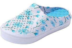 JOMIX kapcie damskie letnie wygodne morze dom basen z gumy EVA, niebieski, 36 EU