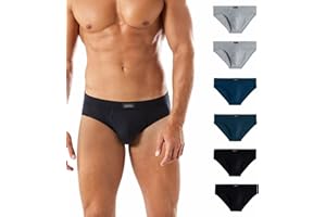 INTIMITALY Liabel Męska bawełna (6 paczek) Bielastic - Majtki męskie z elastycznej bawełny - Bielizna Męska Kolorowe Moda Biały Czarny Szary LS2200