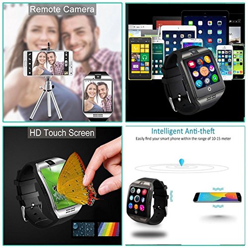 Smartwatch Bluetooth, MallTEK Smartwatch con Slot per Schede SIM and TF, Smart Watch Bluetooth Orologio Intelligente con Camera Smartwatch Band con Whatsapp Facebook Android Smart Watch