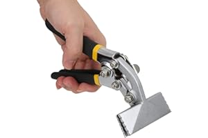 Rankomu Pince à Plier Métal Professionnelle avec Poignée Anti-Dérapante et Mâchoires Graduées pour Ourler, Aplatir et Cintrer Tôle - Acier 45#, Largeur 80mm, Longueur 195mm