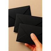Bimotif Minik zarf, 7x9 cm 25 adet (Siyah)
