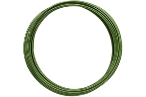 Vaessen Creative Fil Aluminium 5 m x 2 mm - Fil Métallique Dark Green (Vert) - Fil de Fer Souple pour Loisirs Créatifs, Perlage et Fabrication de Bijoux