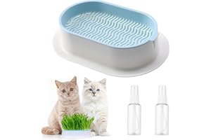 USYSGT ardinera de Hierba para Gatos, Caja Hidropónica de Hierba para Gatos Bandejas para Brotes de Semillas de Hierba para Gatos Kit de Maceta para Hierba Gatera