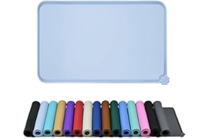 Reopet Tappetino per Cibo e Acqua in Silicone per Animali Domestici, Impermeabile con Bordi Rialzati Antispill, Placca per Ciotole Sia per Cani che per Gatti Disponibile in Diverse Dimensioni e Colori