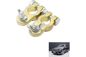GNAUMORE Terminali Morsetti di Batteria 12V,Terminali con Bulloni M8,Morsetto Positivo e Negativo,Terminali di Batteria per Batteria in Rame per Auto,2 Pezzi