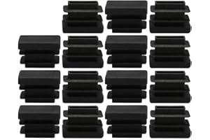 sourcing map 15 Stück Plastik Rechteck Stuhl Tisch Bein Fußabdeckung Rohreinsatz 20x10mm