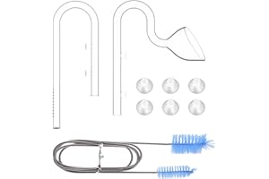 FZONE Aquarium Glass Mini Lily Sets Infow and Outflow Sets pour Mini Nano Tanks Filter Pipes