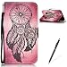 Produktbild Feeltech Apple iPhone 6/6S Plus 5.5 Zoll Hülle,Apple iPhone 6/6S Plus 5.5 Zoll Magnet Leder Wallet Cover,Elegant Soft PU Kartenfach Extra Dünn Tasche Bunte Relife-Muster [Stand Funktion] Karte Halterung Klapp hülle Flip Book Design Case Flexible TPU Ultra Slim Inner Bumper Tasche mit Landyard [Free Stylus] für Apple iPhone 6/6S Plus 5.5 Zoll - Schwarzer Traumfänger