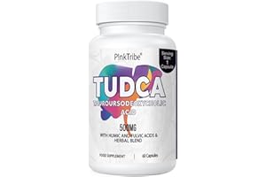 P!NKTRIBE TUDCA 500mg, Tauroursodeoxycholic Acid with Humic and Fulvic Acids, Beet Root and More, Tudca Bile Salt Supplement for Liver Health, Digestion, Detox and Repair (Pack of 1)