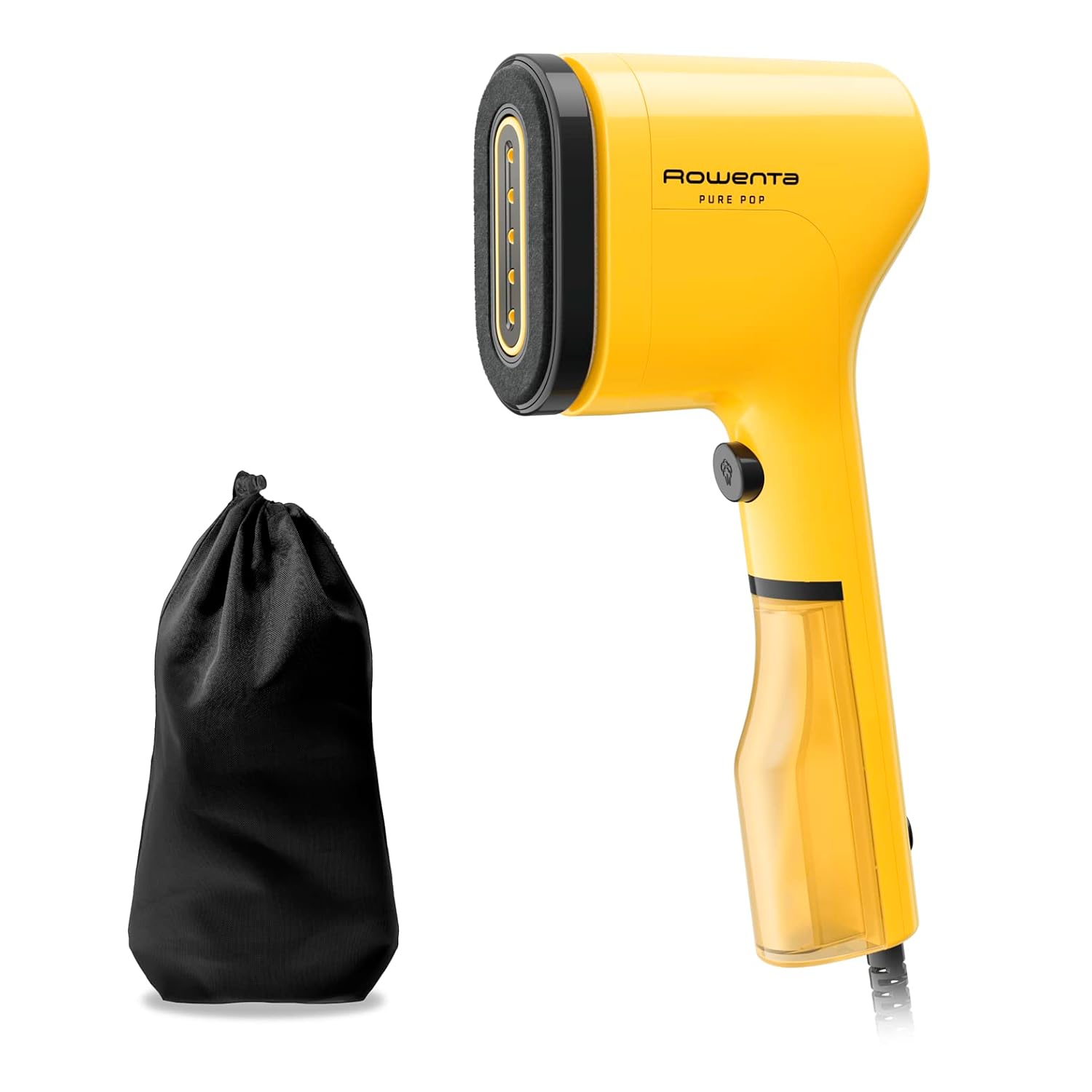 Rowenta Pure Pop, Ferro da Stiro Verticale a Vapore, Giallo, DR2026 | con Sistema Reversibile, Riscaldamento Rapido, Stira e Igienizza i Capi, Design Portatile, 1300W