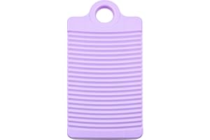 NUZAMAS Mini Plastic Washboard Fashion Washboard Non-Slip Washboard Clothes Washboard Hand Wash Board for Home Laundry Accessories Purple
