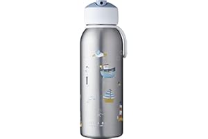 Mepal - Thermoflasche Flip-up Campus Little Dutch - Isolierte Trinkflaschen für Kinder - Edelstahl Thermosflasche - 4 Stunden heiß & 12 Stunden kalt - BPA-frei - 350 ml - Sailors Bay