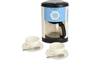 Casdon 65050 Morphy Richards Fillable Toy Coffee Maker for Children Aged 3+ , Includes Level Indicator & Dripping Water, Yellow