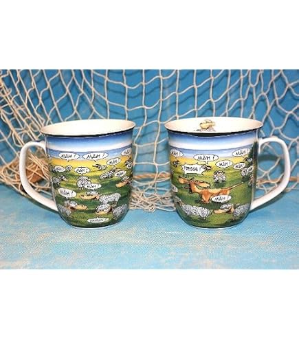 Porzellan Becher Schafe Design Hösti Kaffeebecher Schafe Design