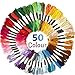 Produktbild ZhengYue Stickgarn Embroidery Threads Nähgarne Stickerei Basteln Crafts Floss Set 50 Docken Sticktwist 8m 6-fädig Bunt Multicolor für Kreuzstich Basteln Freundschaftsbänder