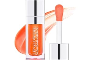 JEMPET Hydratant Lip Oil Lip Care - huile pour les lèvres Hydratant Plumping Glow Lip Gloss Nourrissant Teinté Baume à Lèvres (04-coral)