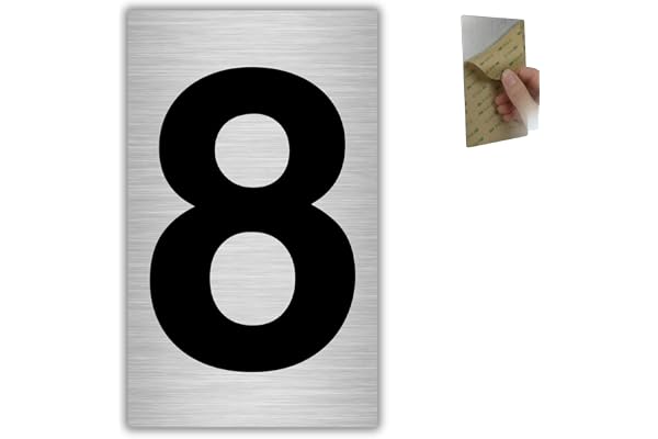 LEIASA | Husnummer - 6x10 cm - Aluminium - Portalnummerskylt - Postlådsnummer - Dörrsiffra - Bostadsskylt - Adressskylt - Byg