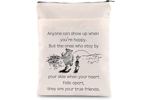 PLITI Freundschaft Inspirierende Buchhülle Freund Geburtstagsgeschenk Langstreckenbeziehung Buchhülle für Seelenschwester (Anyone Show up BSU)